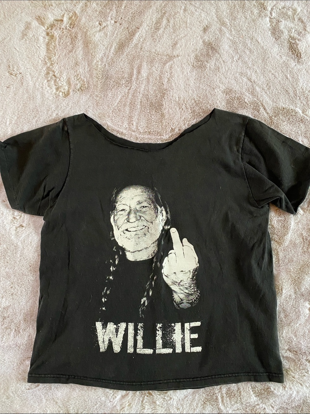 Black Graphic Tee - Willie Nelson